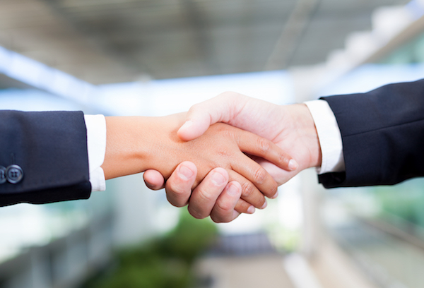 Business people handshake at the office